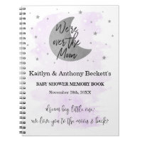 Over de maan | Neutraal Baby shower Memory Book