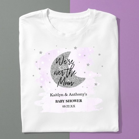 Over de maan | Neutraal Baby shower T-shirt