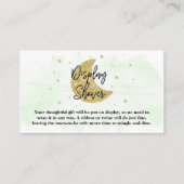 Over de maan | Neutrale Baby shower Display Shower Informatiekaartje (Voorkant)
