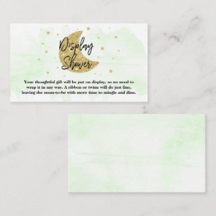 Over de maan Neutrale Baby shower Display Shower Informatiekaartje