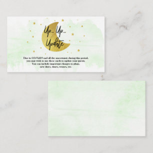 Over de maan Neutrale Baby shower Update Kaarten