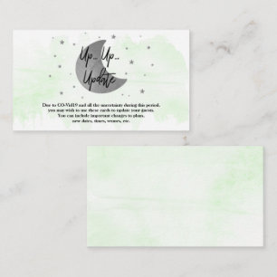 Over de maan   Neutrale Baby shower Update Kaarten