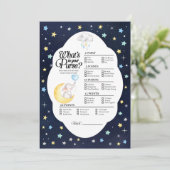 Over de maan olifant Wat zit er in je tas spel Kaart (Staand voorkant)