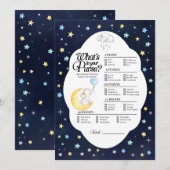 Over de maan olifant Wat zit er in je tas spel Kaart (Voorkant / Achterkant)