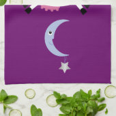 Over de maan om zacht Paars te worden Theedoek (Gevouwen)