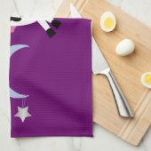 Over de maan om zacht Paars te worden Theedoek (Quarter Fold)