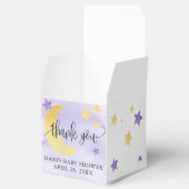 Over de maan, Paarse Baby shower maan sterft klein Bedankdoosjes (Geopend)