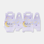 Over de maan, Paarse Baby shower maan sterren Bedankdoosjes (Uitgevouwen)