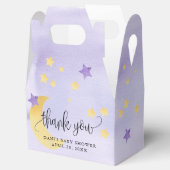 Over de maan, Paarse Baby shower maan sterren Bedankdoosjes (Geopend)