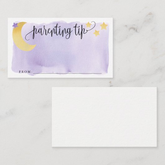 Over de maan, Paarse Ouderschap Tip Jar Kaart (Voorkant / Achterkant)