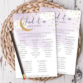 Over de Maan Paarse Purse Hunt Douche Game Kaart