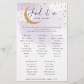 Over de Maan Paarse Purse Hunt Douche Game Kaart (Voorkant)