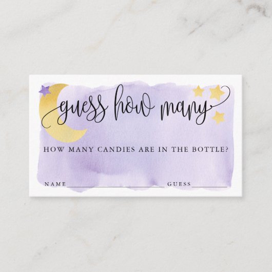 Over de maan, Paarse raad eens hoeveel Kaart er in (Voorkant)