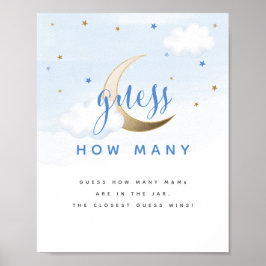 Over de Maan Raad Hoeveel Candys Bord Poster