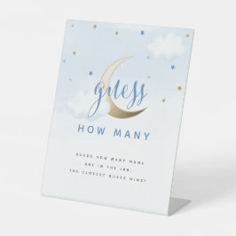 Over de Maan Raad Hoeveel Candys Bord Reclamebord Met Voetstuk