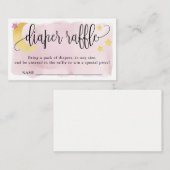 Over de maan roze Baby shower luierspoeling Informatiekaartje (Voorkant / Achterkant)