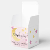 Over de maan, Roze Baby shower maan Stars Klein Bedankdoosjes (Geopend)