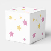 Over de maan, Roze Baby shower maan Stars Klein Bedankdoosjes (Achterkant)