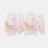 Over de maan, roze Baby shower maan sterren Bedankdoosjes (Uitgevouwen)