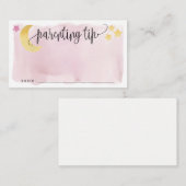 Over de maan, Roze Ouderschap Tip Jar Advice Kaart (Voorkant / Achterkant)