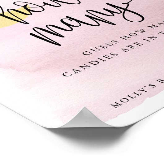 Over de Maan Roze Raad Hoeveel Spel Poster (Hoek)