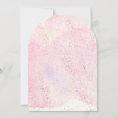 Over de Maan Roze Teddy Bear Arch Baby shower Kaart (Achterkant)