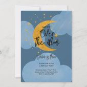 Over de maan sprankelende maan kinderen Verjaardag Kaart (Voorkant)