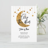 Over de maan sprankelende maan kinderen Verjaardag Kaart (Staand voorkant)