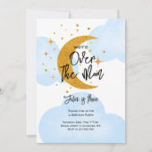 Over de maan sprankelende maan kinderen Verjaardag Kaart (Voorkant)