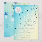 Over de maan - Starry Wedding Kaart (Voorkant / Achterkant)