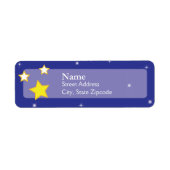 Over de Maan Sterren | Label retouradres (Voorkant)