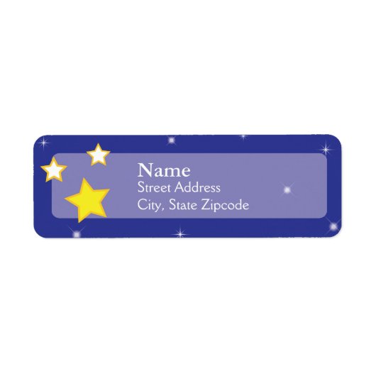 Over de Maan Sterren | Label retouradres (Voorkant)