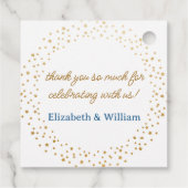 Over de maan Teddy Bear Baby Jongensdouche Bedankjes Labels (Achterkant)