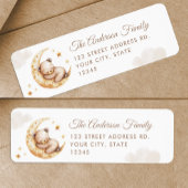 Over de Maan Teddy Bear Retouradres Etiket