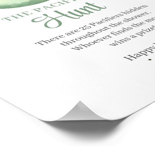 Over de maan teddybeer Het Spel van de Pacifier Hu Poster (Hoek)