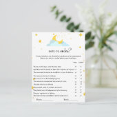 Over de maan thema|Over of onder baby shower game Briefkaart (Staand voorkant)