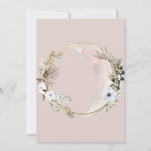 Over de maan | Uitnodiging voor Star-Baby shower (Achterkant)