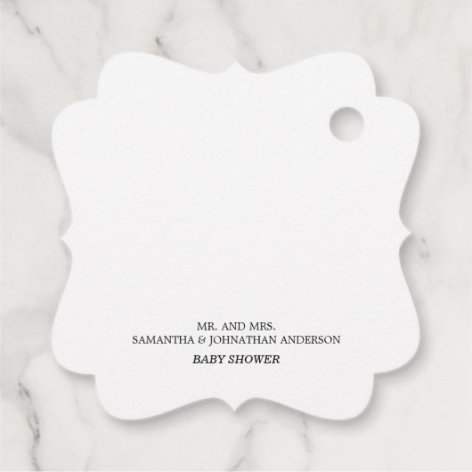 Over de Maan Waterverf Dank U Bedankjes Labels (Achterkant)