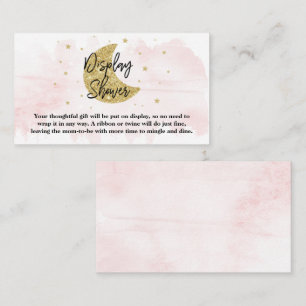 Over de maan   Weergaveschol voor Baby shower voor Informatiekaartje