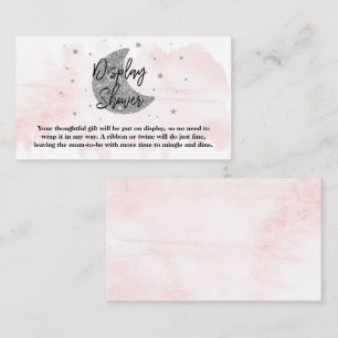 Over de maan Weergaveschol voor Baby shower voor Informatiekaartje