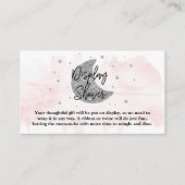 Over de maan | Weergaveschol voor Baby shower voor Informatiekaartje (Voorkant)