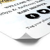 Over de maan | Welkomstteken voor Baby shower jong Poster (Hoek)