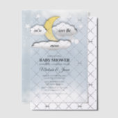 Over de Maan Wolken en Sterren Baby shower Vellum Uitnodigingen (Offset (Uitnodiging))