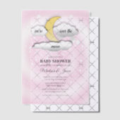 Over de Maan Wolken & Sterren Baby shower Vellum Uitnodigingen (Offset (Uitnodiging))