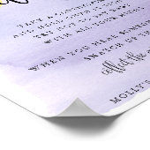 Over de maan zeggen Paars geen Baby Poster (Hoek)