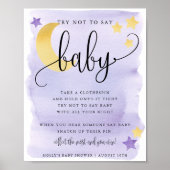 Over de maan zeggen Paars geen Baby Poster (Voorkant)