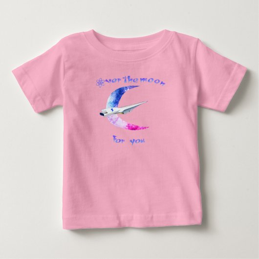 Over de maanruimte baby T-Shirt (Voorkant)