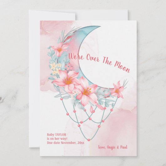 Over de mededeling over de zwangerschap in de Moon Kaart (Voorkant)
