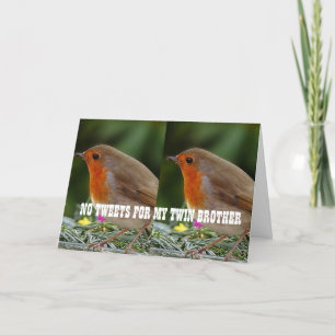 OVER DE MELDING TOT *TWIN BROTHER* BIRTHDAY KAART