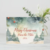 "Over de mijlen" Foto Kerst Kaart (Staand voorkant)